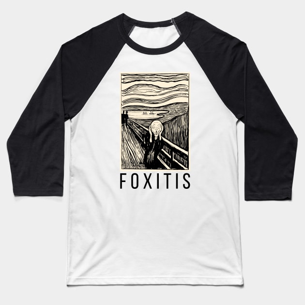 Foxitis Baseball T-Shirt by TJWDraws